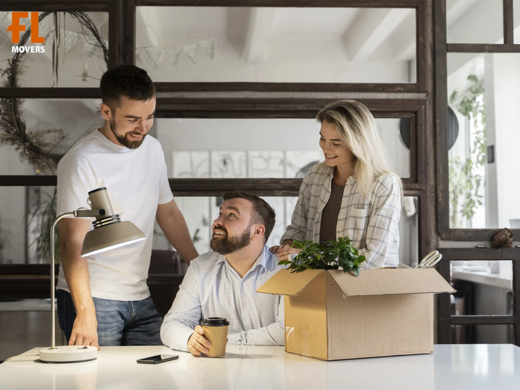 Commercial Moves in Spring Customers Packed Box Planning and Prepare to Move