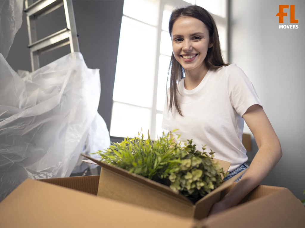 Spring Movers Happy Customer Packing Boxes