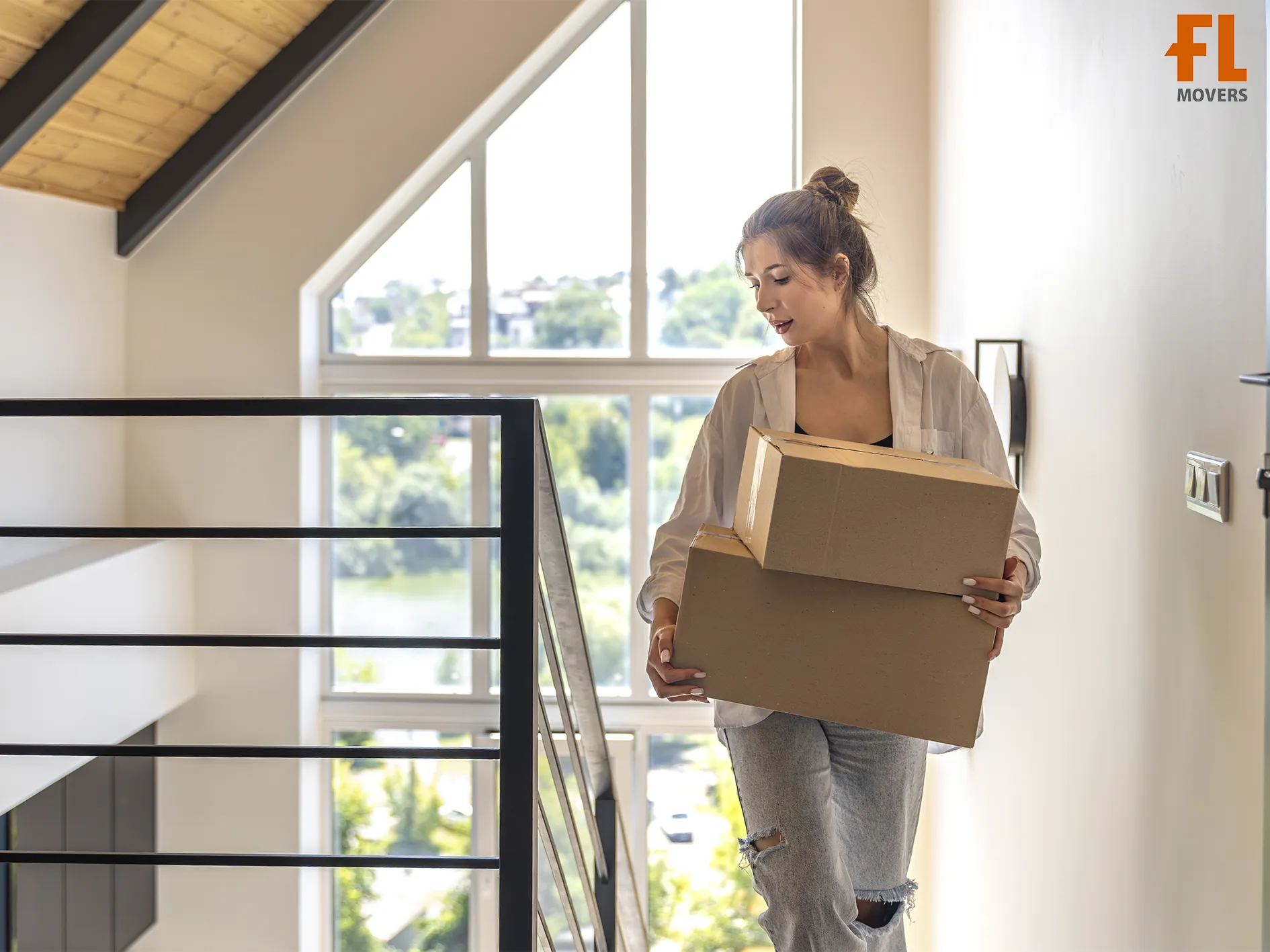 Customer Loading Boxes During Prepare Summer Relocation