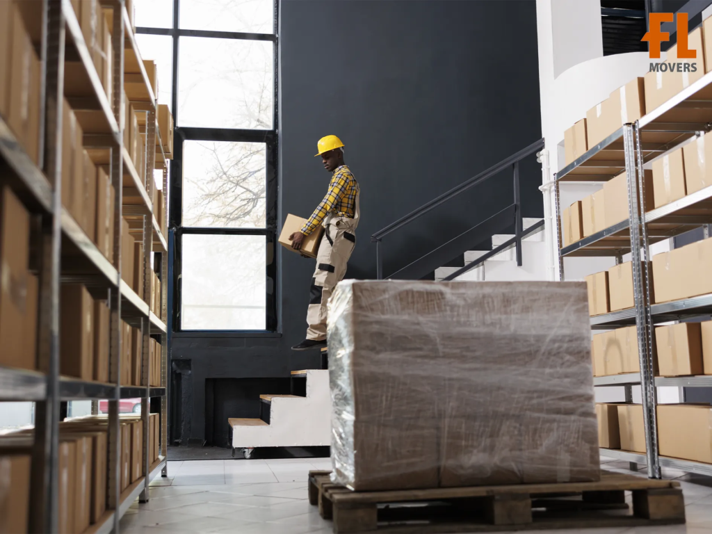 Summer Storage Service Team Member Loading Customer Box