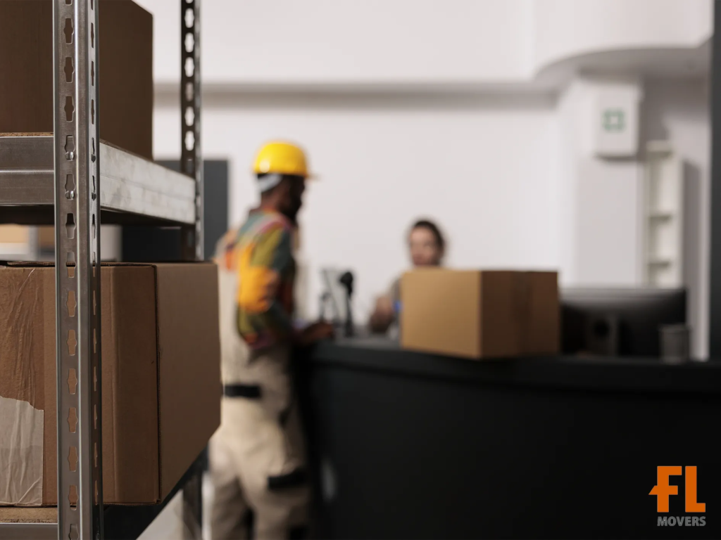 Team Members Check Customer Boxes Summer Storage Service Team Members Check Customer Boxes
