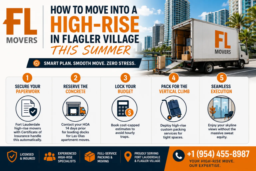 Infographic How to Move Into a High-Rise in Flagler Village This Summer Infographic How to Move Into a High-Rise in Flagler Village This Summer
