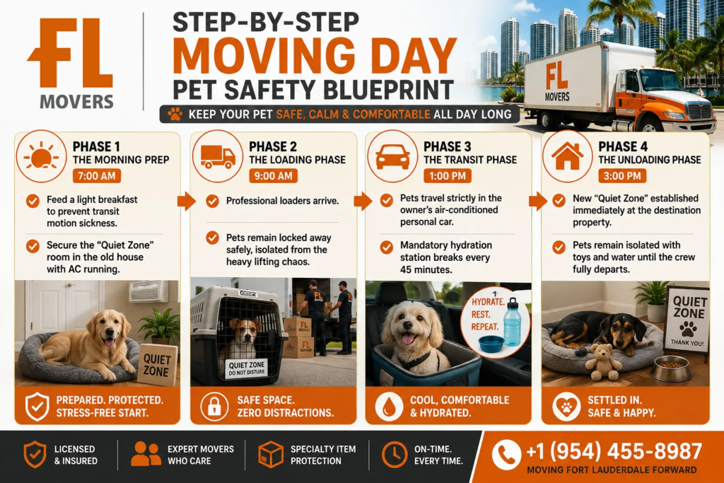 Infographic Step-By-Step Moving Day Pet Safety Blueprint