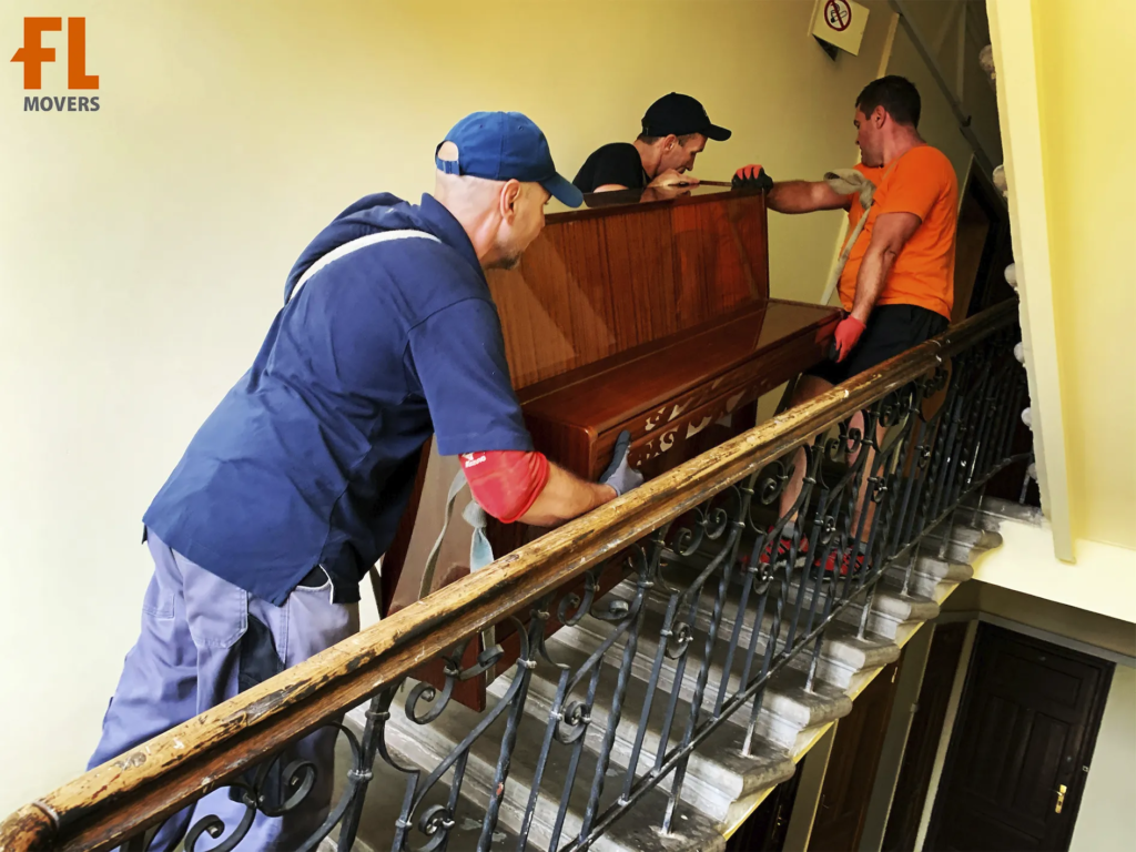 Team Members Loading Customer Piano Summer Special Items Move Team Members Loading Customer Piano
