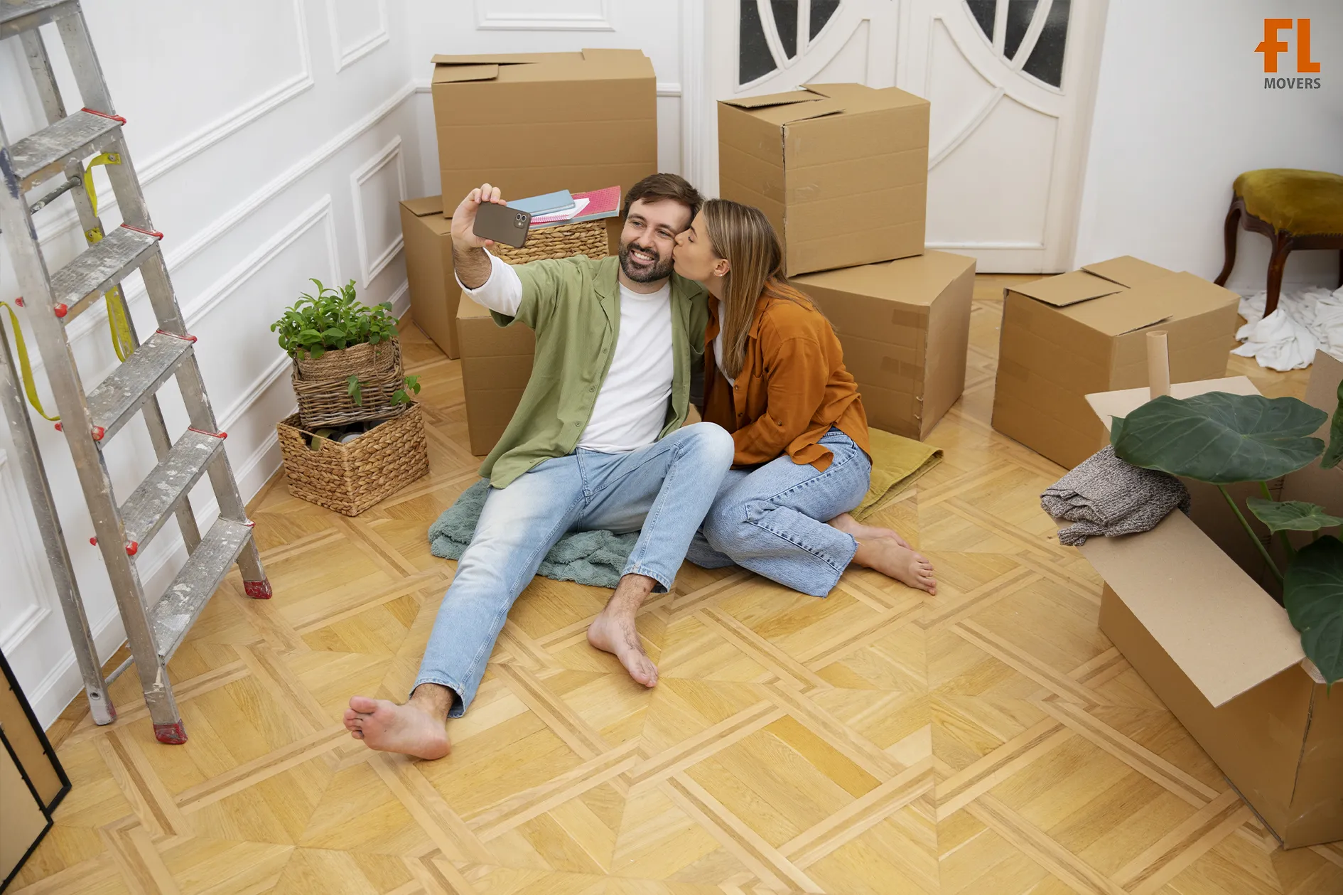 The August Real Estate Closing Customers Take a Pictures After Stress-Free Relocation